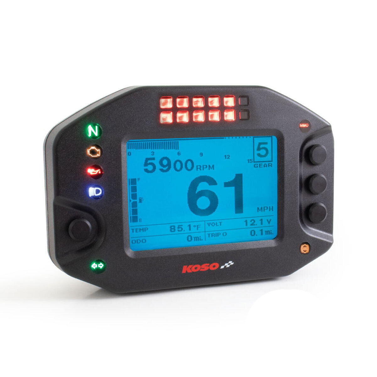 CONTACHILOMETRI TACHIMETRO KOSO RS-2 NERO 199 KMH / 20000 RPM