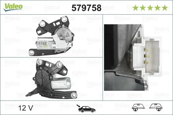 Motore tergicristallo posteriore 579758 VALEO per PEUGEOT CITROËN OPEL