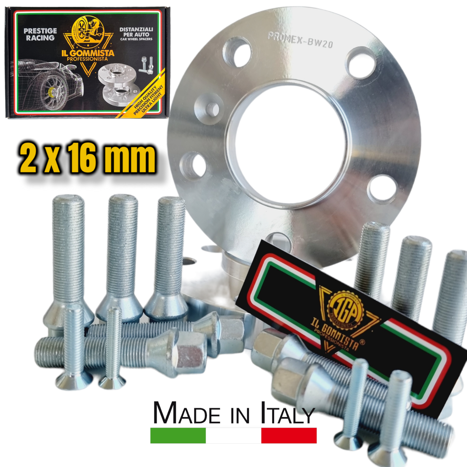 IGP 2 Distanziali Ruote 16 mm X Bmw Serie 5 F07 F10 F11 F18 Cabrio 14X1.25 5X120