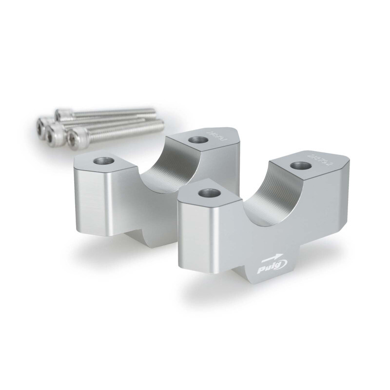 PUIG RISERS PER MANUBRI PER BMW R1300 GS TROPHY 23-24 SILVER-COD.21879P