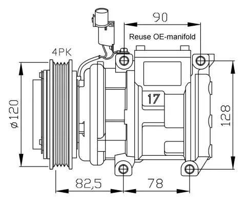 Compressore climatizzazione 32449 NRF per KIA CARNIVAL I CARNIVAL II