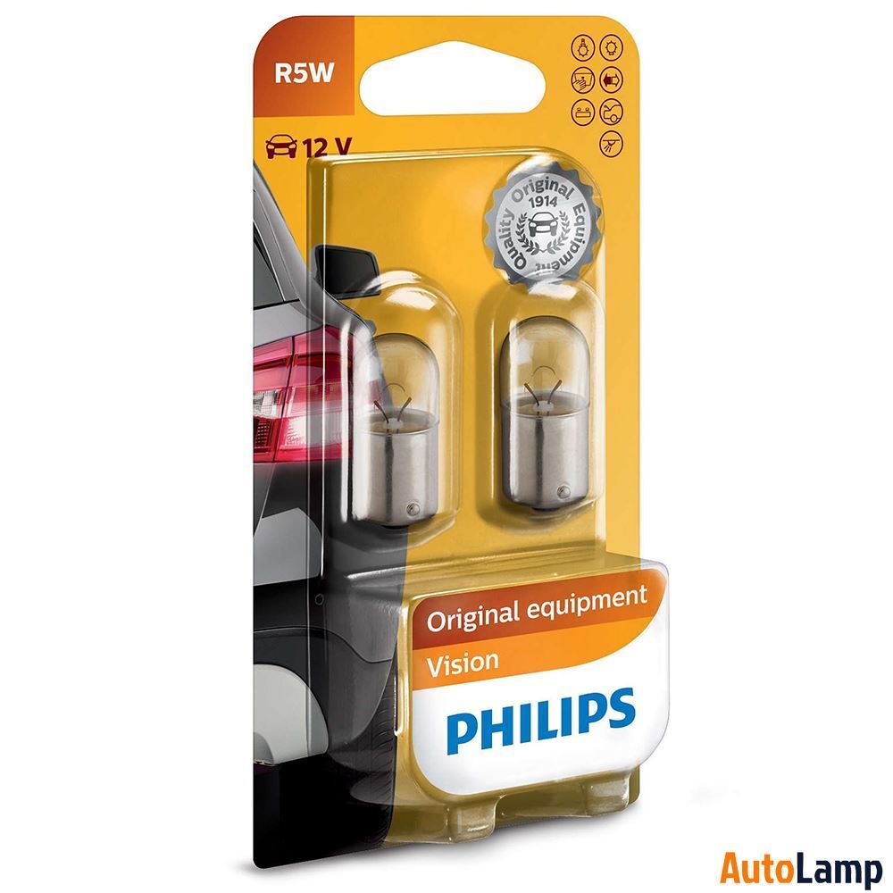 R5W Interni segnalazione Lampadine Alogene PHILIPS Vision 12821B2 Set