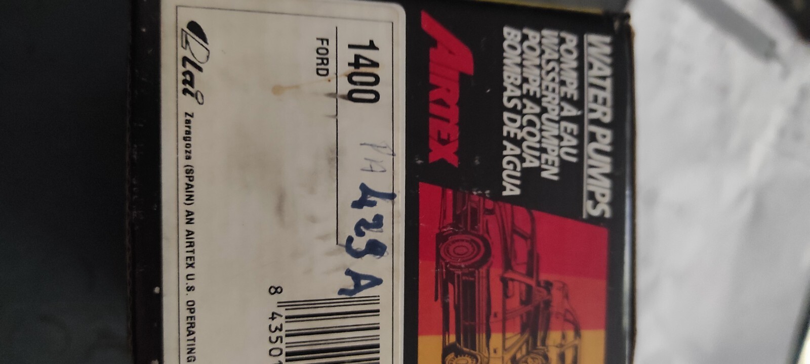 Pompa acqua Airtex 1400=Graf pa429 Ford Sierra (PA3)