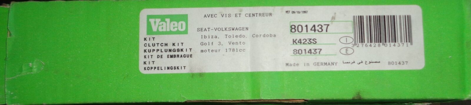 801437 VALEO Kit frizione 2 pezzi PER Córdoba TOLEDO IBIZA GOLF POLO VENTO
