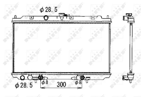 Radiatore Alette di raffreddamento saldate 53390 NRF per NISSAN ALMERA II