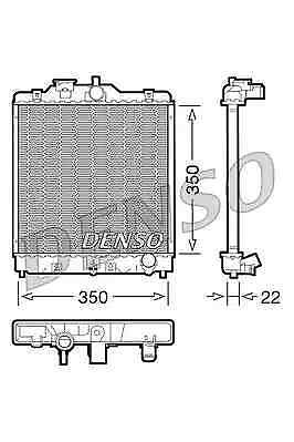 Radiatore DRM40003 DENSO per HONDA CRX II CRX III CIVIC V Hatchback HR-V