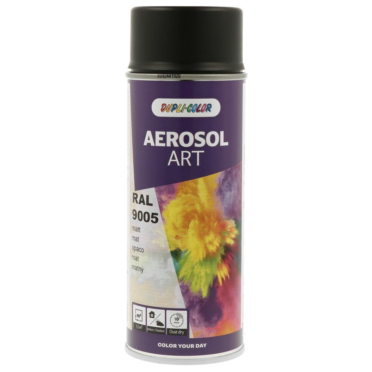 Dupli Color 733161 Aerosol Vernice Spray Art 400 ml RAL 9005 Nero Profondo Opaco