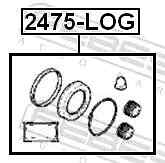Kit di riparazione pinza freno Assale anteriore 2475-LOG FEBEST per PEUGEOT FIAT