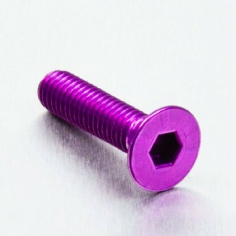 Vite di Alluminio pro-Bolt Svasata m6 X (1.00mm) X 25mm Viola lcs625p