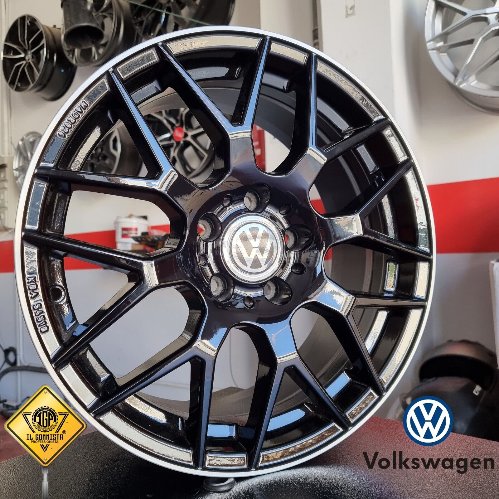 KIT 4 Cerchi In Lega 7,5 x 17" Compatibili con Volkswagen Golf 5 6 7 8 GTI GTE R