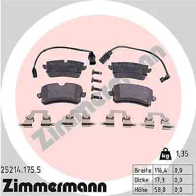 Pastiglie freno 25214.175.5 ZIMMERMANN per AUDI A7 Sportback A6 C7 A6 C7 Avant