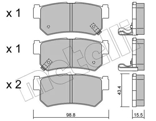 Pastiglie freno 22-0519-0 METELLI per SSANGYONG KYRON MUSSO KORANDO ACTYON I