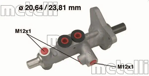 Pompa freno Alluminio 05-0627 METELLI per MERCEDES-BENZ CLASSE C CLASSE C Coupé
