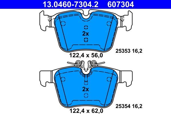 Kit pastiglie freno, Freno a disco ATE 13046073042 compatibile con MERCEDES-BENZ