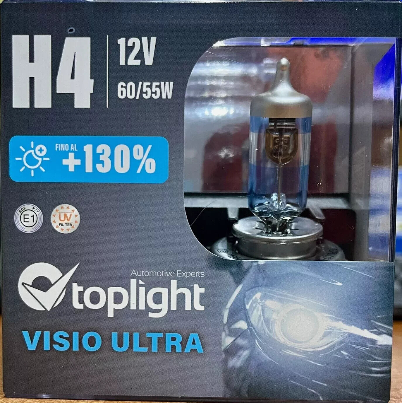 SET LAMPADE VISIO ULTRA H4 +130% COPPIA