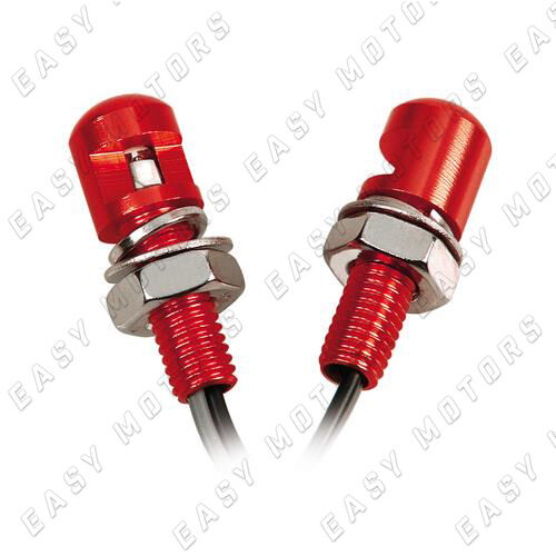 Set 2 viti con Led a luce blu Rosso