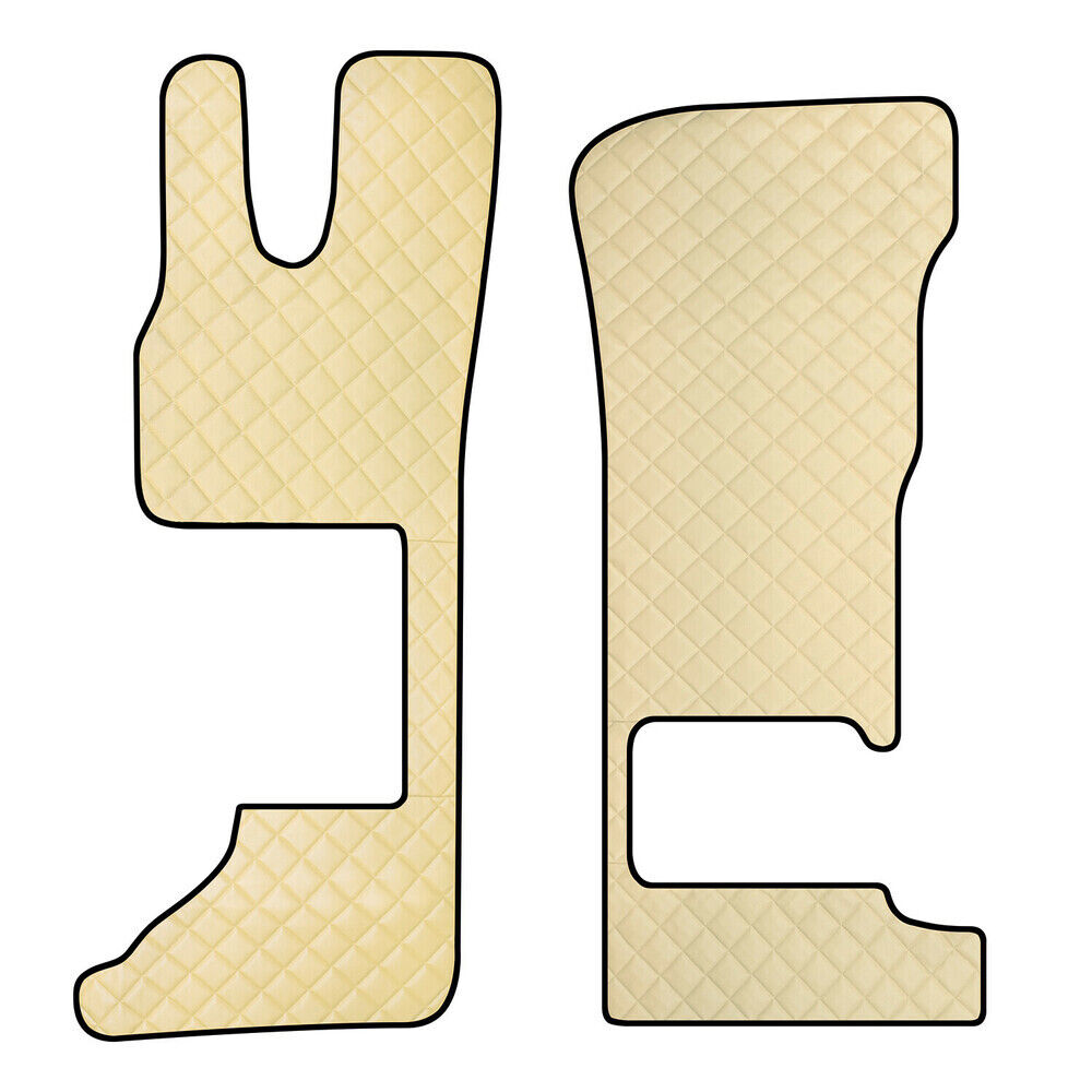 Coppia tappeti camion in similpelle Beige - DAF XG/XG+ sedile pass. Pieghevole