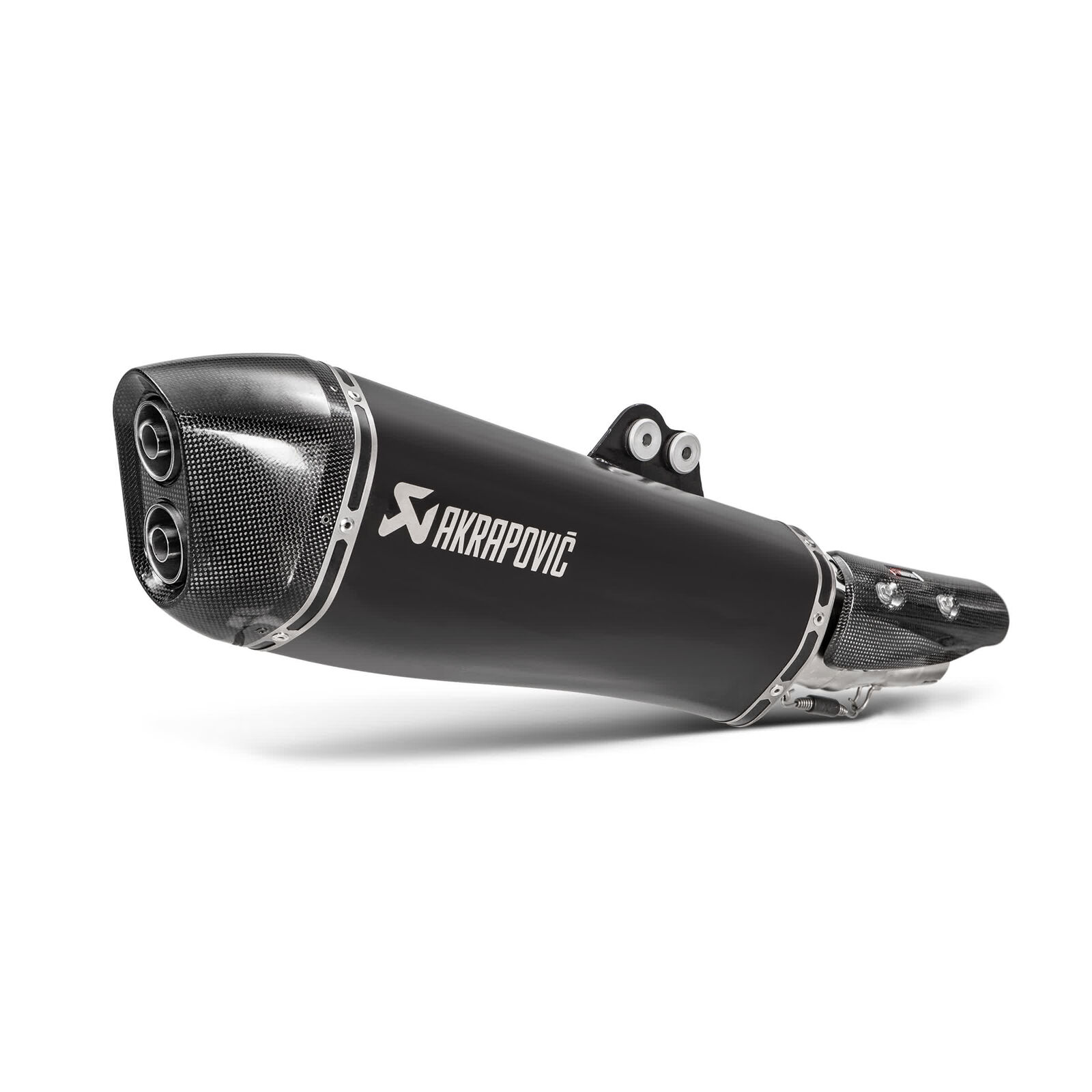 Terminale Akrapovic Slip-On acciaio nero per Kymco 550 AK 2017-2020