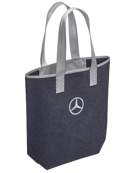 Shopper Bag Borsa Spesa Mercedes-Benz In Feltro Blu Nuova Originale B66959414