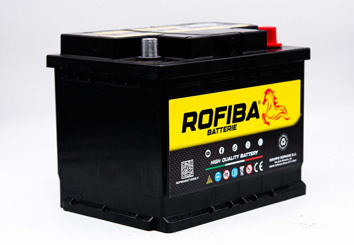 Rofiba Batteria Auto  L2 60Ah EFB Start & Stop 12V Polo Dx = Fiat 60 Ah S&S /N60