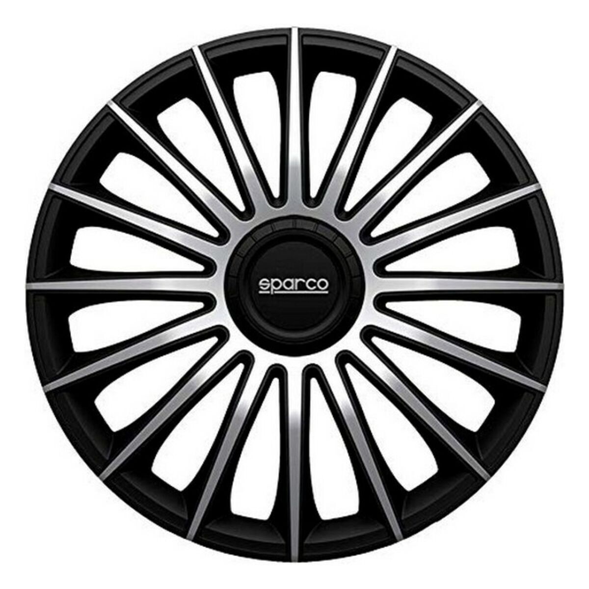 Copri Cerchioni Sparco Torino CS5 Argentato Nero 15"