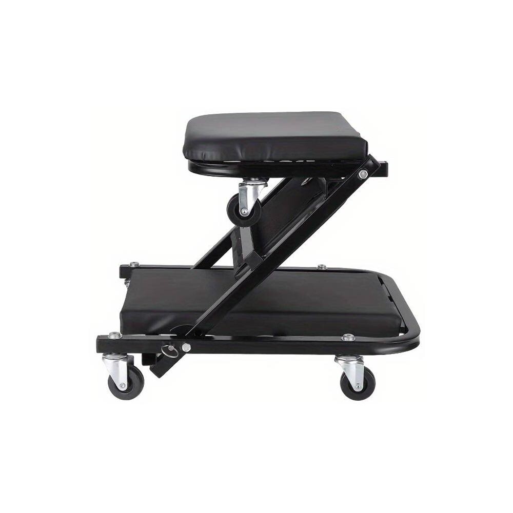 Carrello sgabello pieghevole 2 in 1 fino a 150 kg carrellino per officine garage