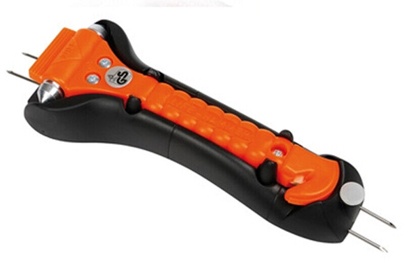Martello Salvavita Taglia Cintura Rompi Vetro Omologato Soccorso Auto - C74131