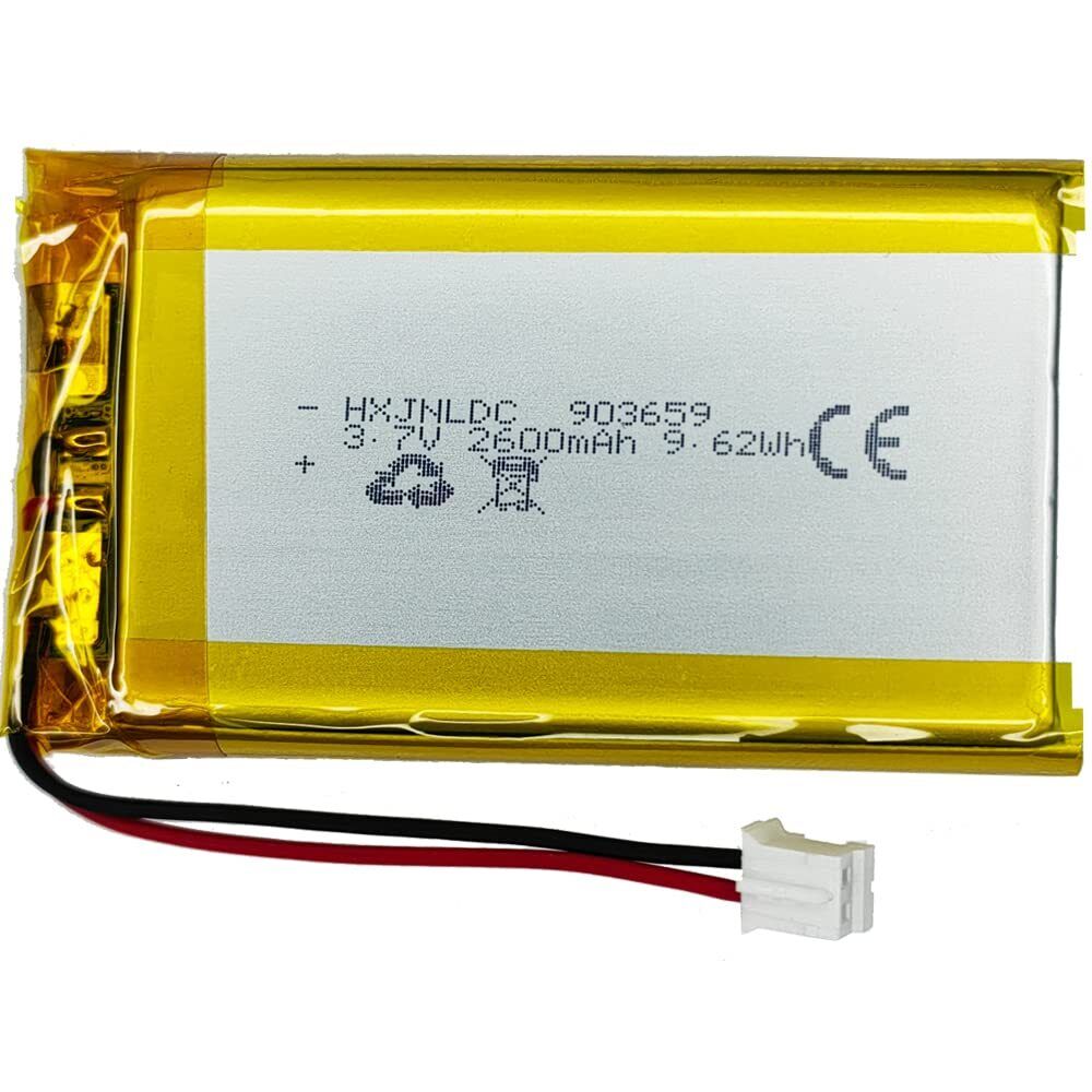 DC 3.7V 2600mAh 903759 li-ion Lithium Ion Polymer Battery Replacement per DIY...