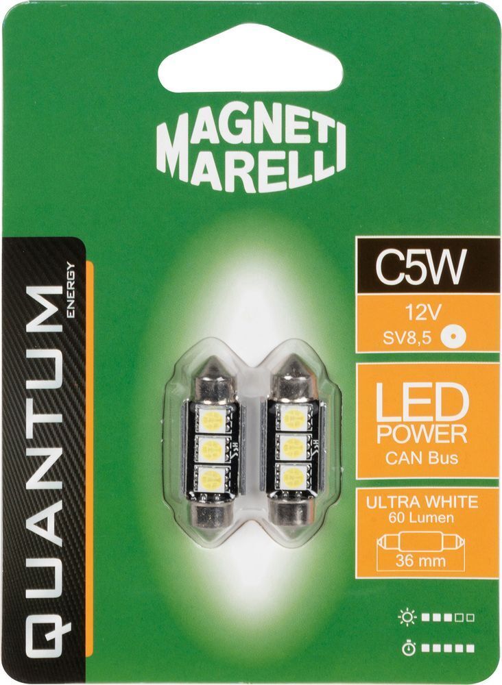 Coppia Di Lampadine Led Per Auto Quantum Energy Ultra White 12V
