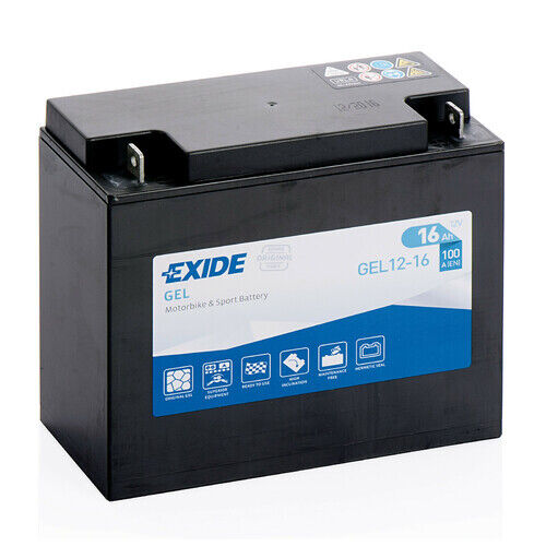 LJYT Batteria 12V - Exide Bike Gel - 16 Ah - 100 A