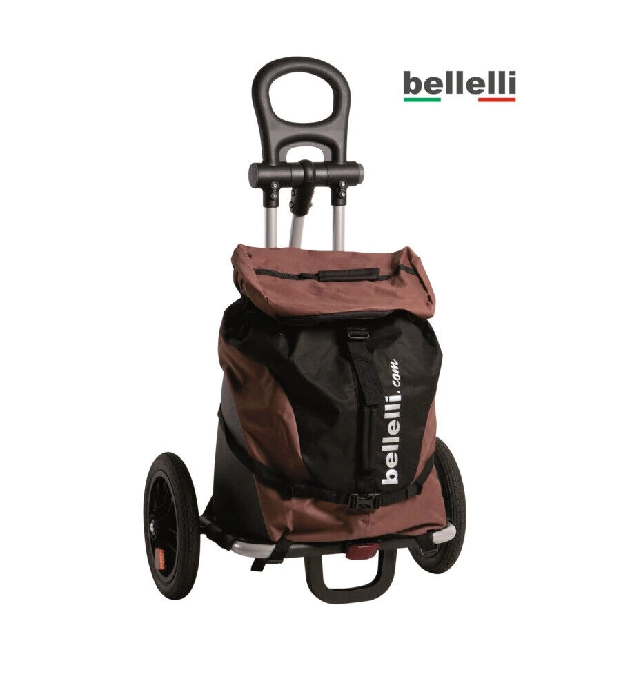 BELLELLI TROLLEY B-TOURIST MULTIFUNZIONE PER BICI MARRONE E GRIGIO