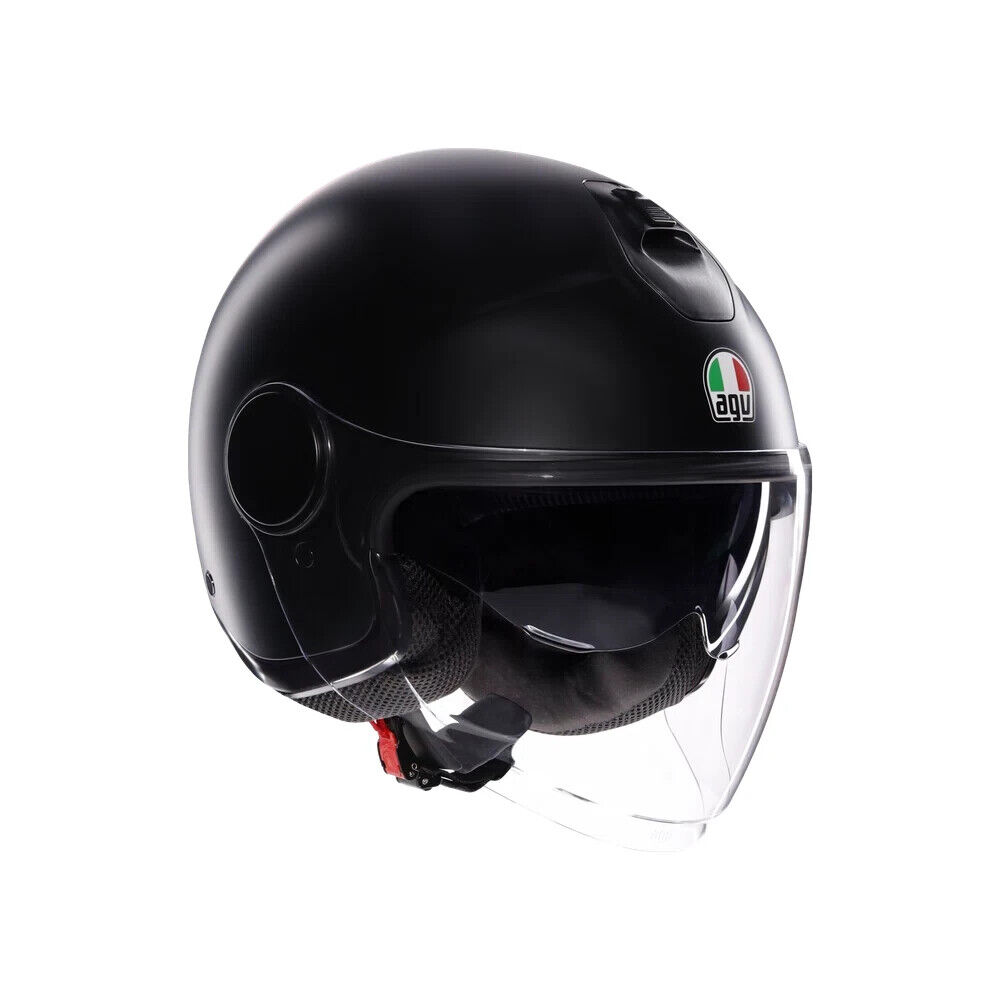 CASCO AGV E2206 JET ETERES MATT BLACK NERO OPACO TAGLIA XS