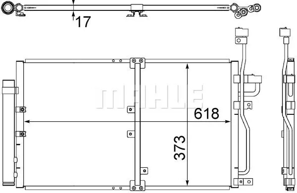 Condensatore radiatore climatizzazione AC 510 000S MAHLE per OPEL CHEVROLET
