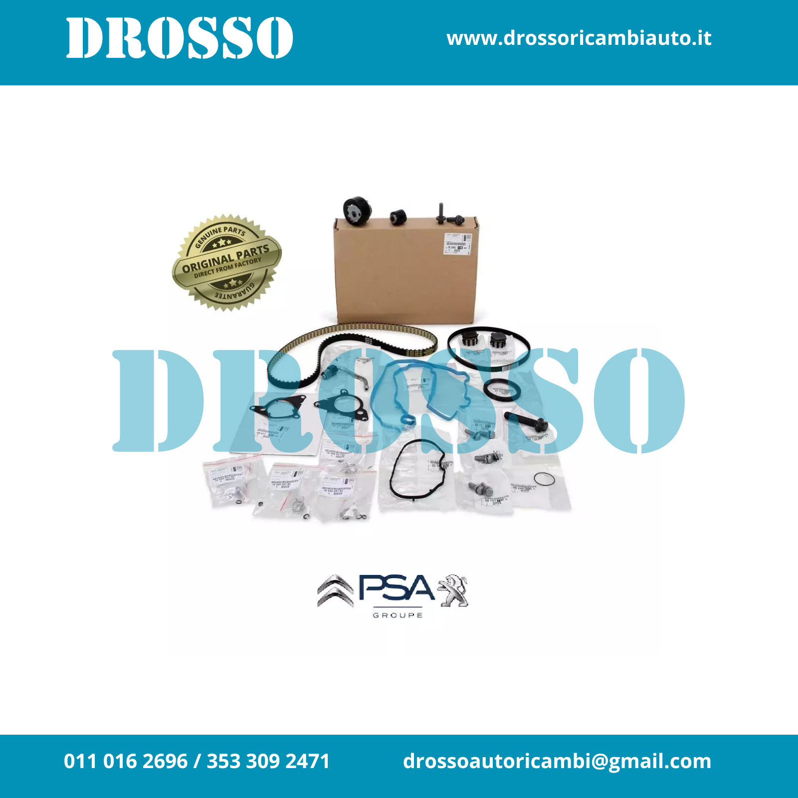 KIT DISTRIBUZIONE PSA 1654515680 MOTORI 1.2 VTi PEUGEOT /CITROEN /OPEL ORIGINALE