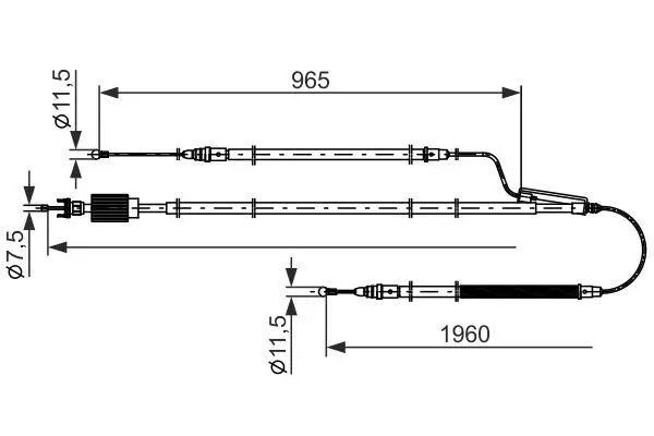 Cavo freno a mano 1 987 482 805 BOSCH per OPEL MERIVA B MPV / Space wagon