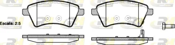 Pastiglie freno Assale anteriore 21215.01 ROADHOUSE per SUZUKI FIAT
