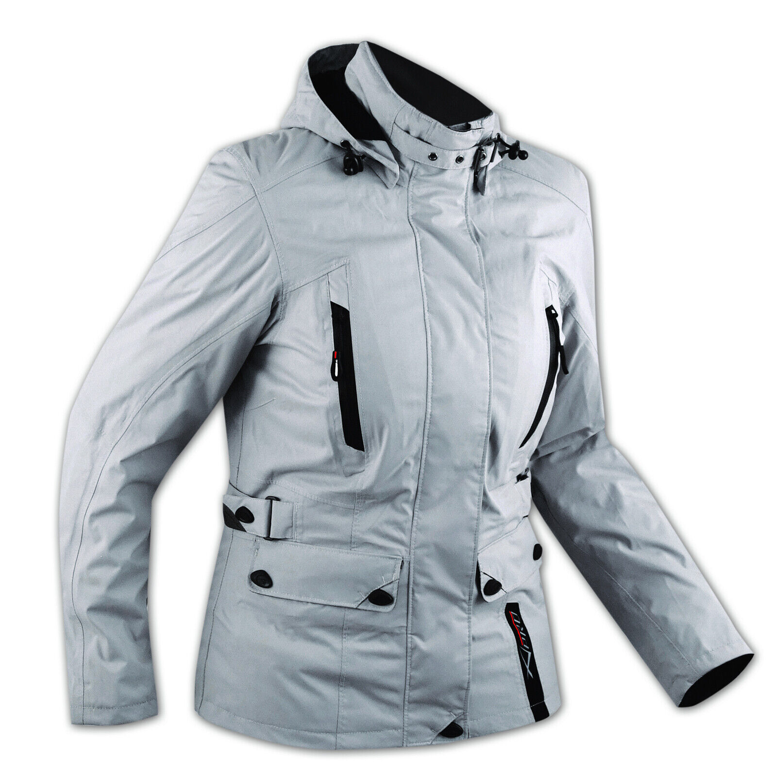 CE Armour City Scooter Ladies Motorcycle Touring Motorbike Jacket Grey S