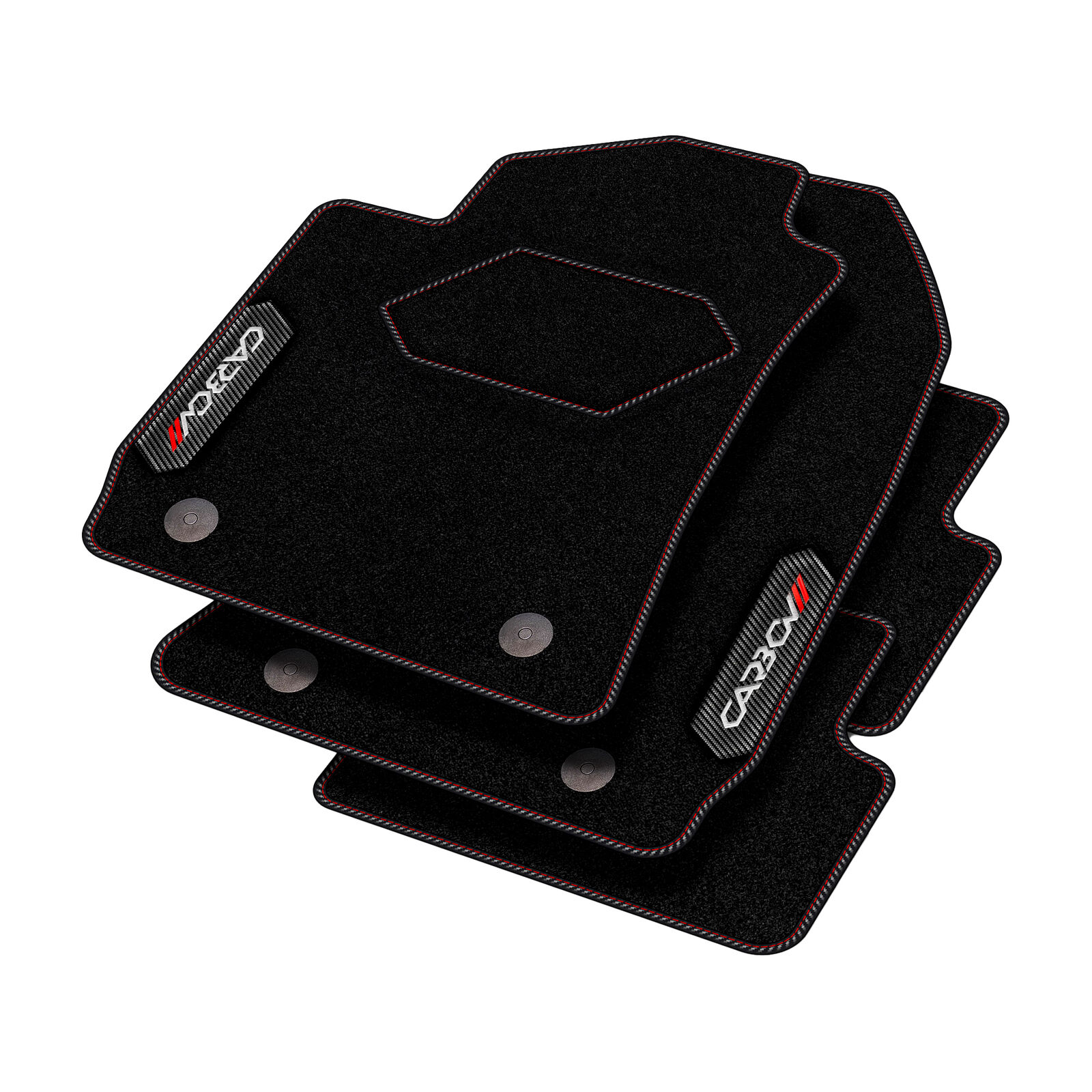 ME36-1 Tappetini Velluto CARBON™ Rosso per Mercedes-Benz GLK X204 2008-2015 tapp