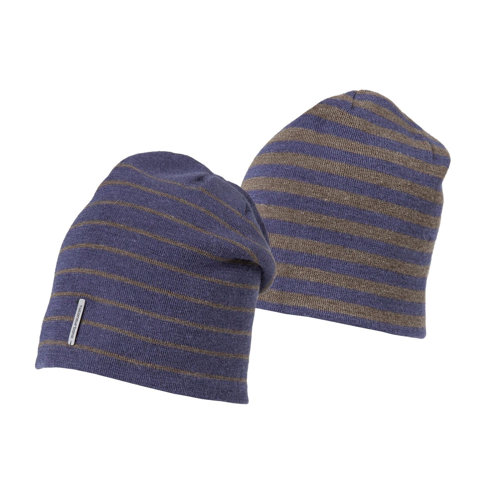 CAPPELLO REVERSIBILE IN MAGLIA TUCANO URBANO SWITCH RIGHE BLU VERDE