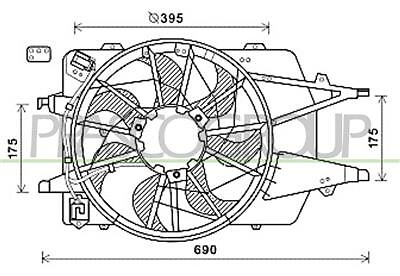 Ventola Per FORD FOCUS Dal 2001 Al 2005 FD422F004 1355712