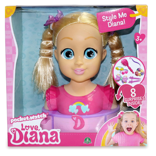 LOVE DIANA - BUSTO DI DIANA STYLE ME! INCLUDE 8 ACCESSORI LVE09000 NUOVI
