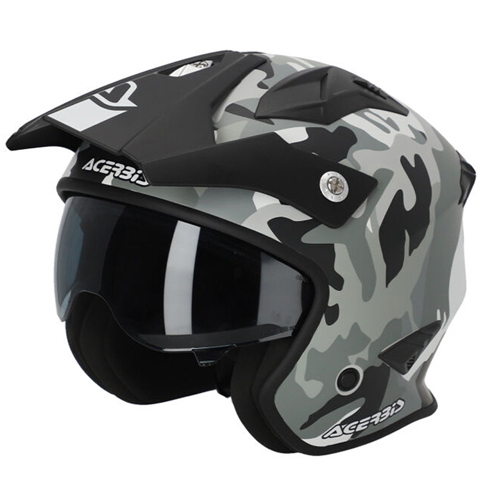 CASCO JET ARIA 22-06 CAMO BROWN ACERBIS ENDURO OFF ROAD MOTARD CROSS TAGLIA XXL