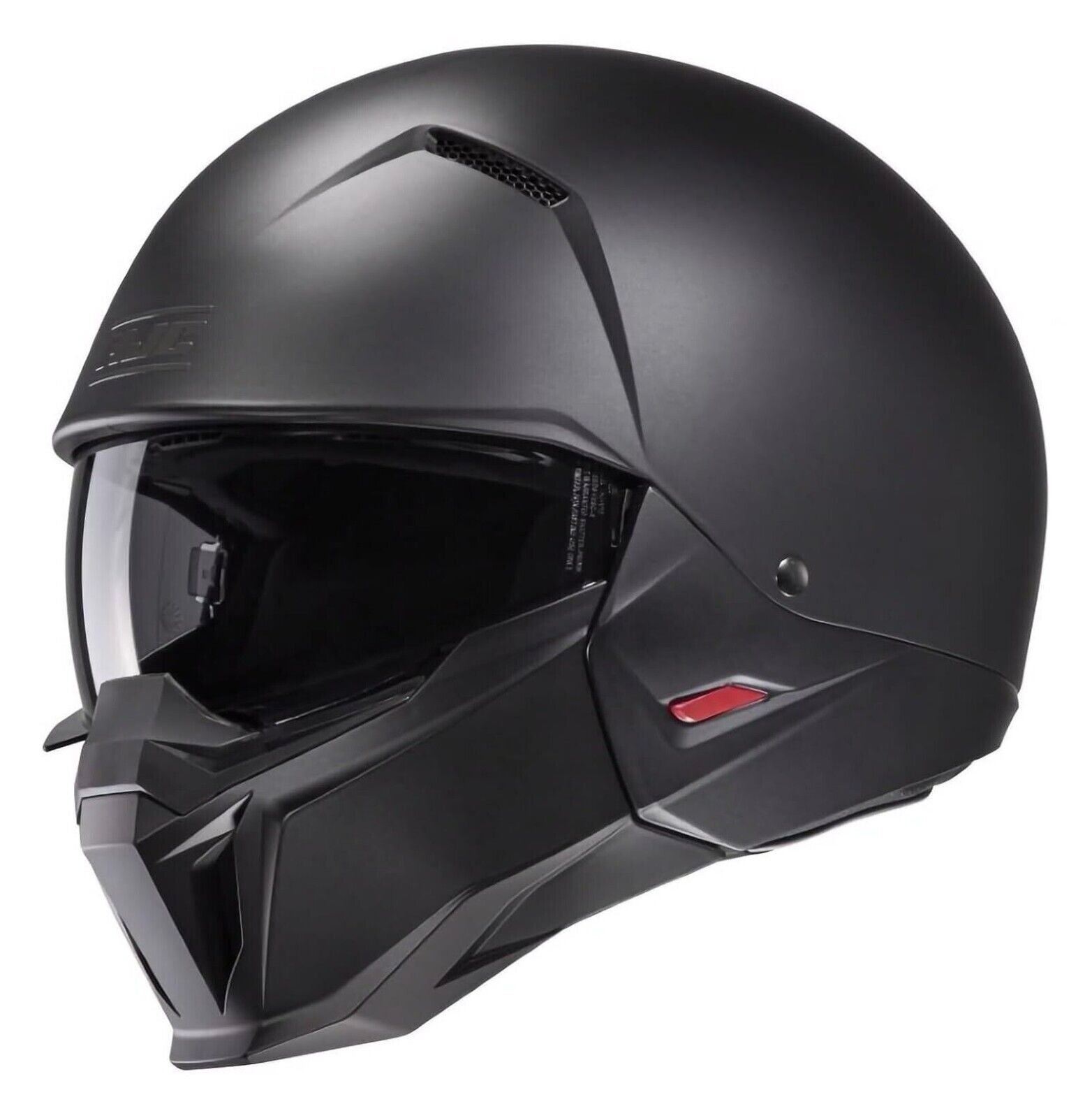 HJC i20 tg L casco moto mentoniera staccabile nero opaco matt black 2 visiere