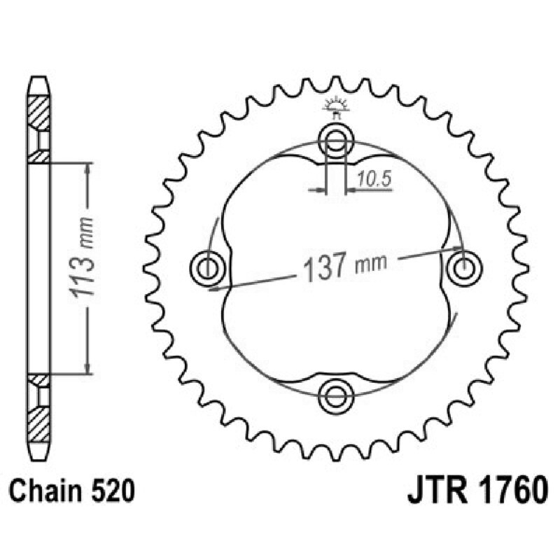 Jt Corona Jt 1760 Z35 denti JTR1760.35