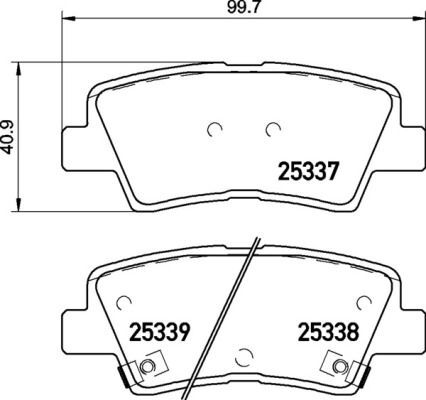 BREMBO P 30 106 Kit pastiglie freno per KIA CEED (CD), CEED Combi Van (CD), CEED