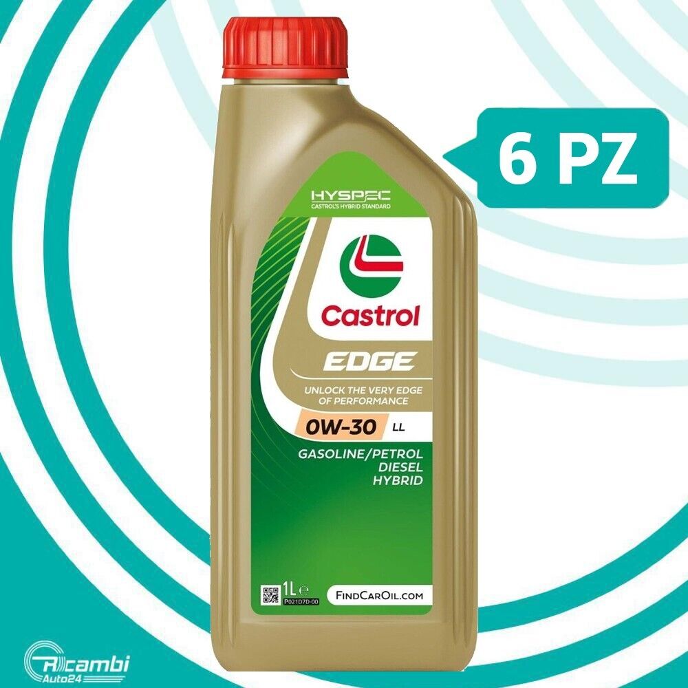 OLIO MOTORE CASTROL EDGE 0W30 C3 LONGLIFE VW 504 00/507 00 TITANIUM FST 6 LITRI