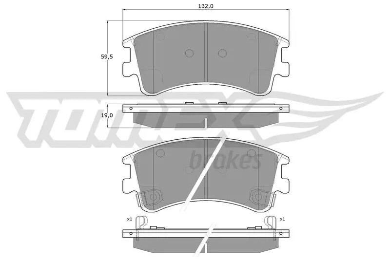 Pastiglie freno Assale anteriore TX 13-03 TOMEX Brakes per MAZDA 6 Hatchback