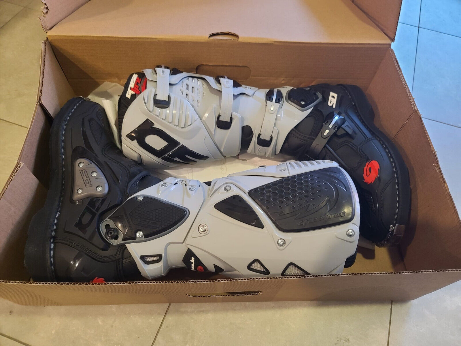 STIVALI BOOTS SNODO MOTO CROSS ENDURO SIDI CROSSFIRE 3 NERO CENERE TG 43