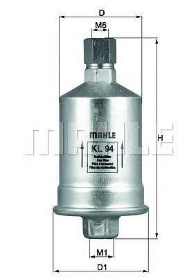 Filtro carburante  ALFA 145 1.4 155 1.7ie  FIAT UNO 1.3 TURBO ie  MAHLE KL 94