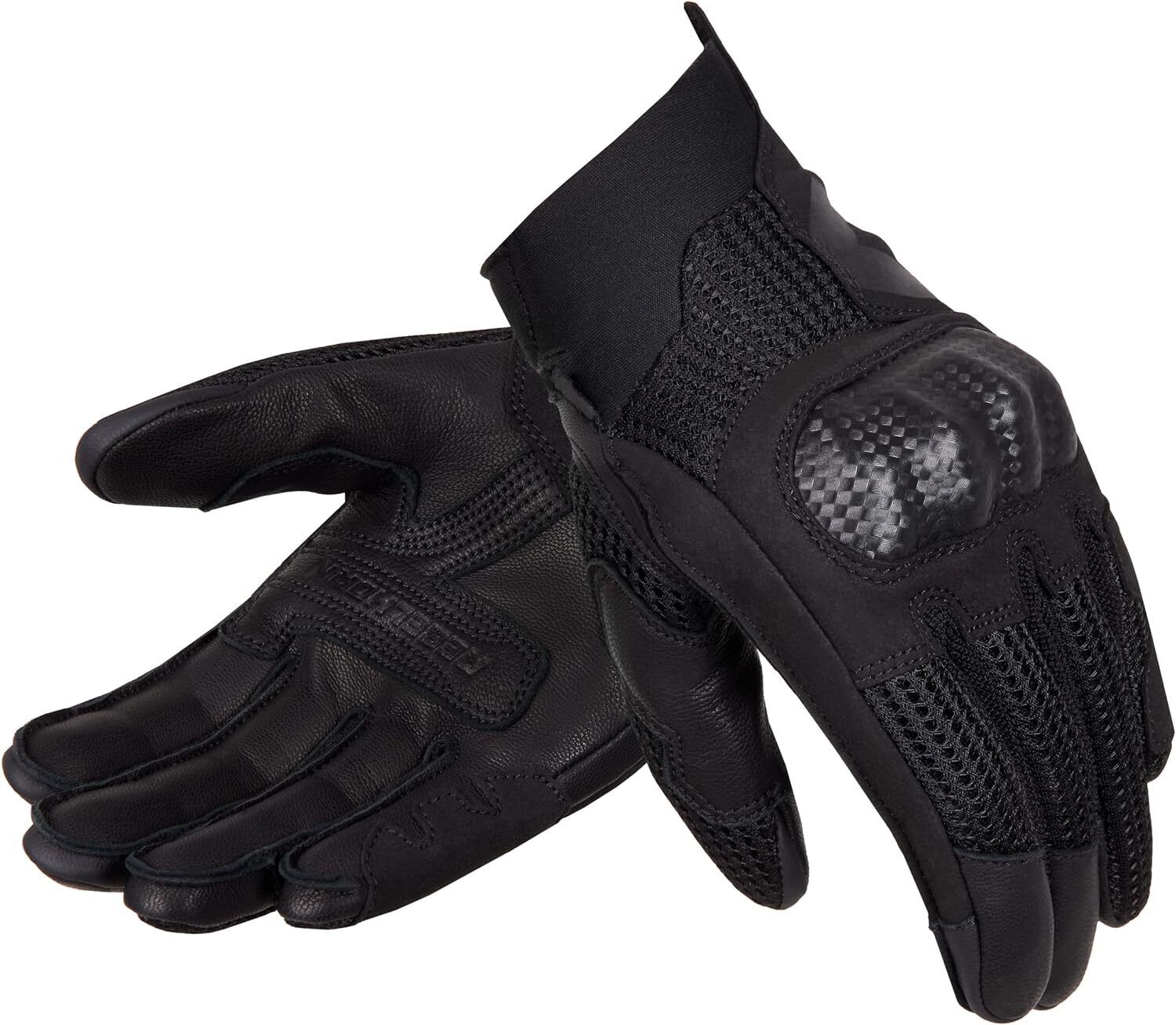 REBELHORN Gap III Guanti da Moto in Pelle da Uomo Protezioni Caviglia Ventilazio